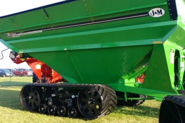 J&M new grain cart of Camso tracks