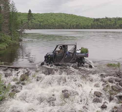 Track System Vehicle crossing river river 500 x 460