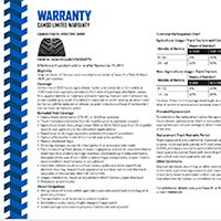 Warranty certificate new